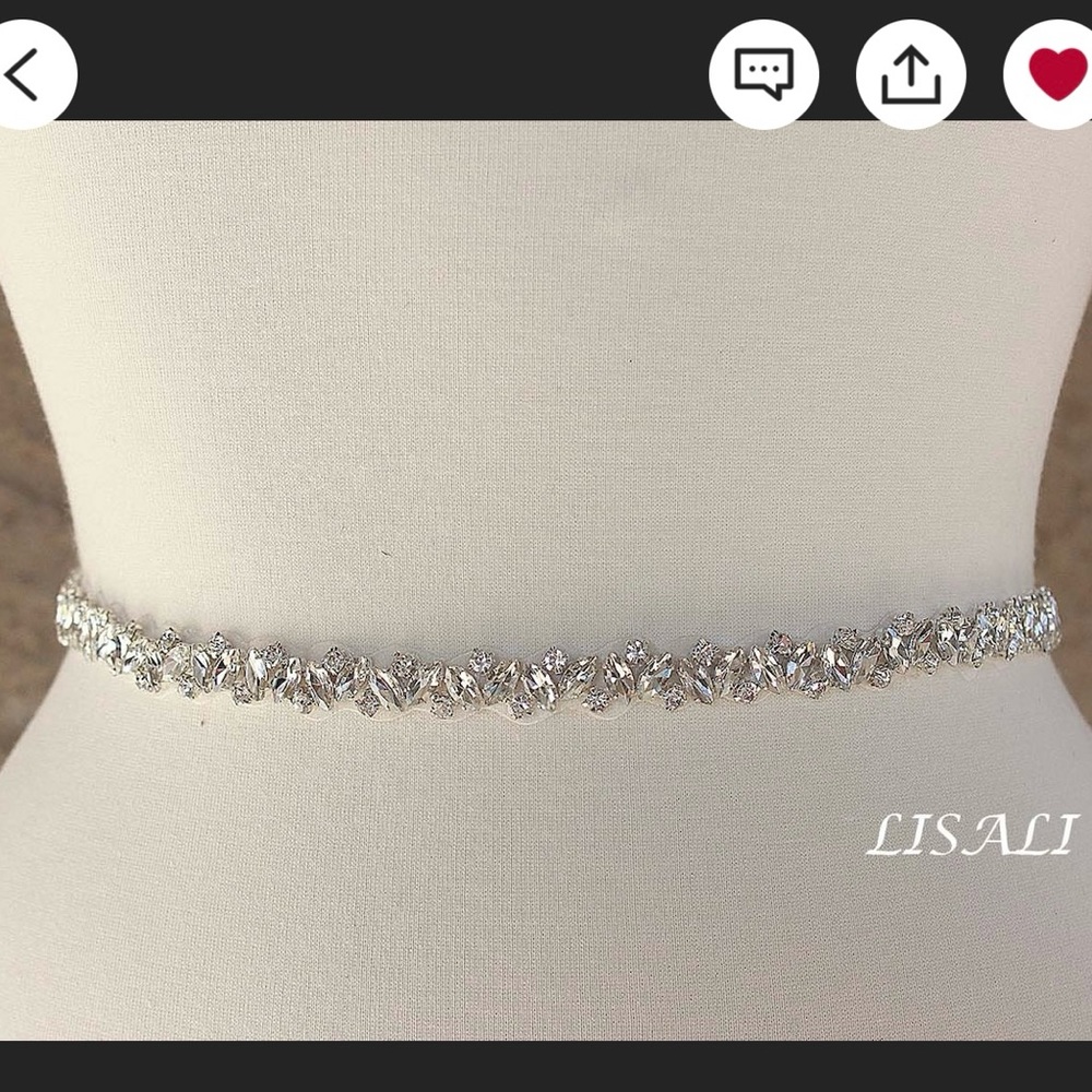 crystal sew-on belt sash